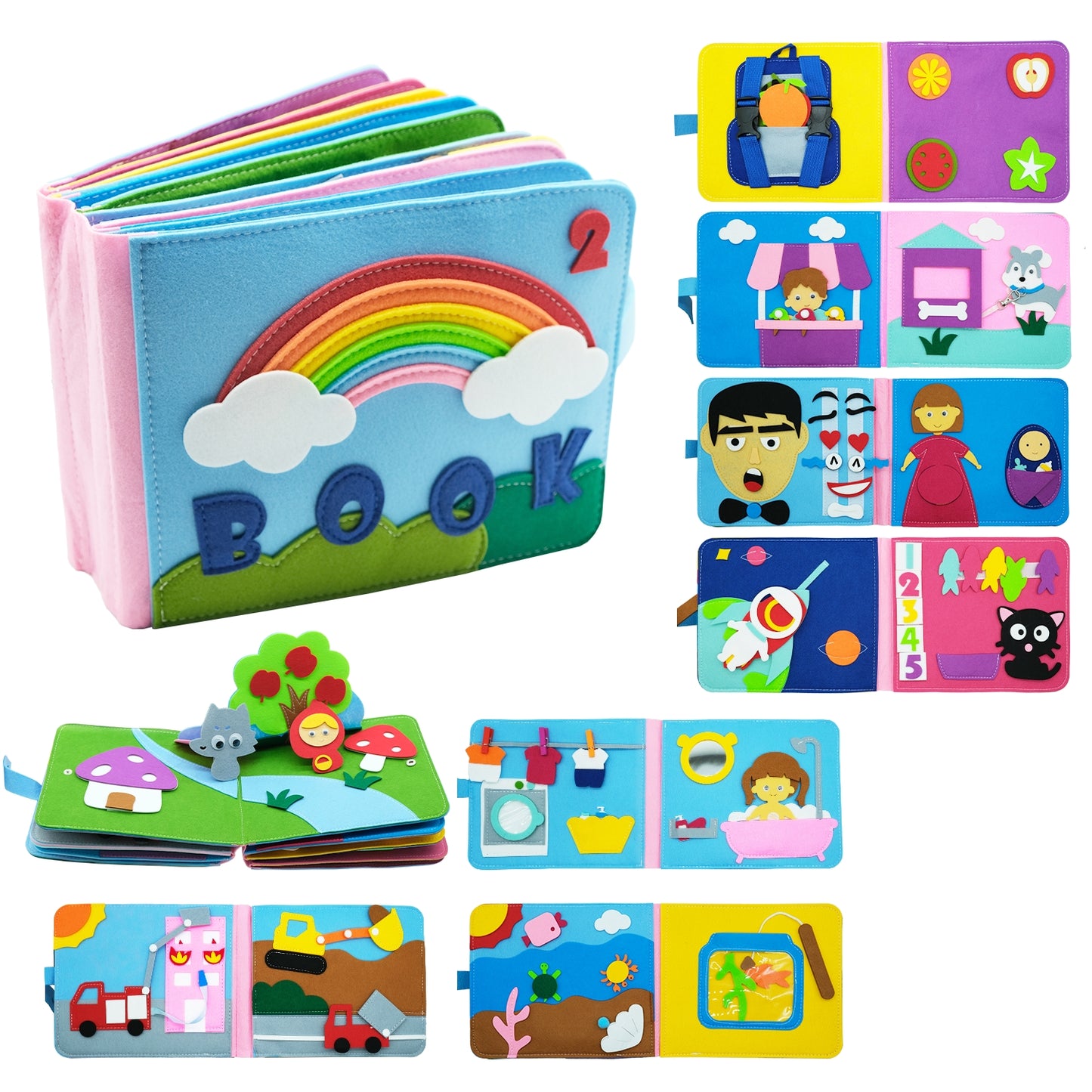 Livre en tissu Montessori " Motrikids ™ "